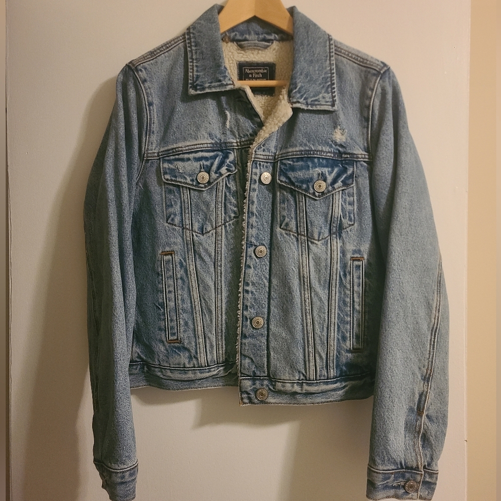 Abercrombie Denim Sherpa Jacket